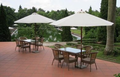 Dù tròn cafe